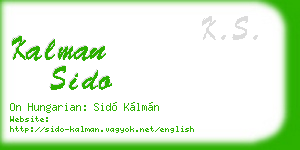 kalman sido business card