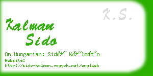 kalman sido business card